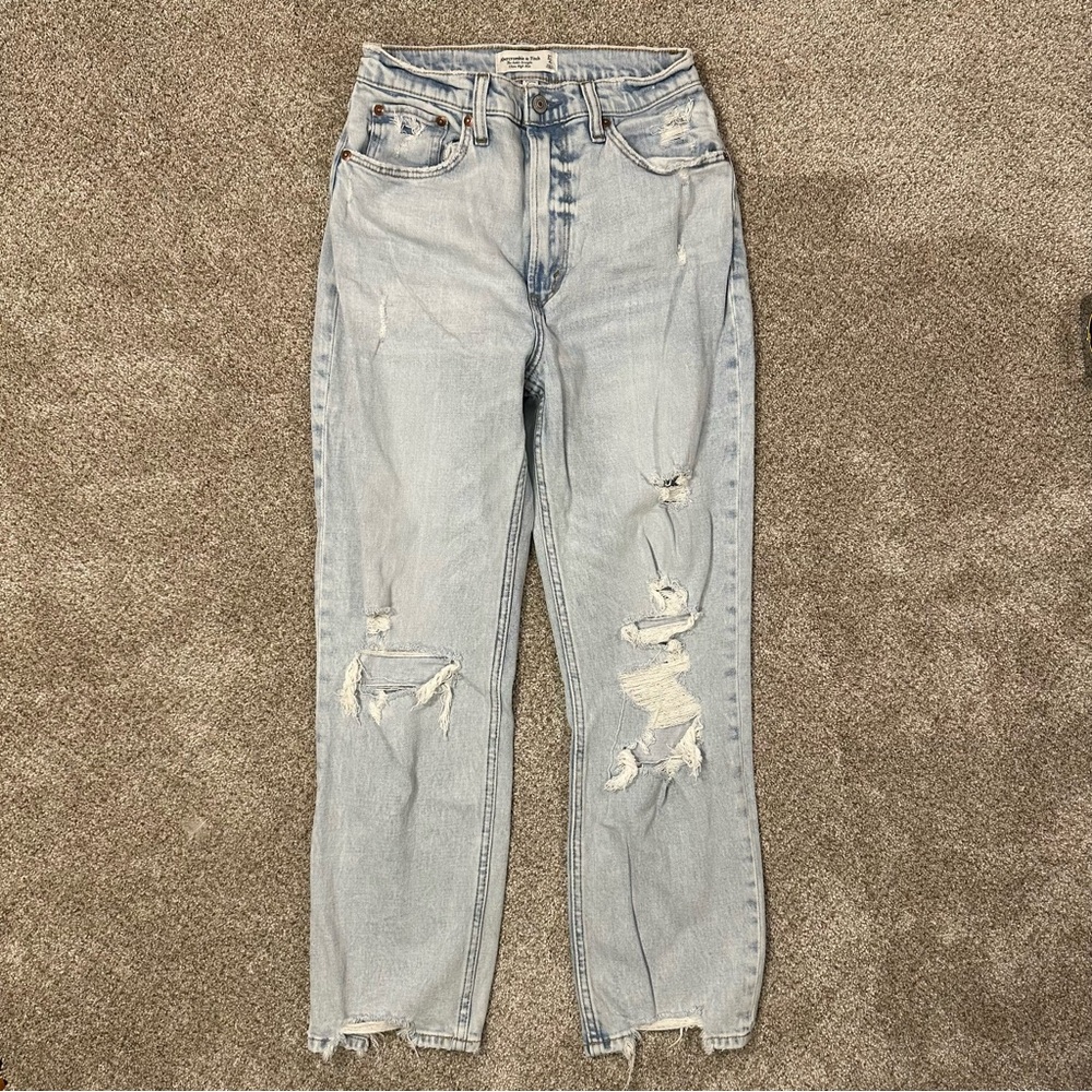 Abercrombie & Fitch Light Blue Straight Leg Jeans